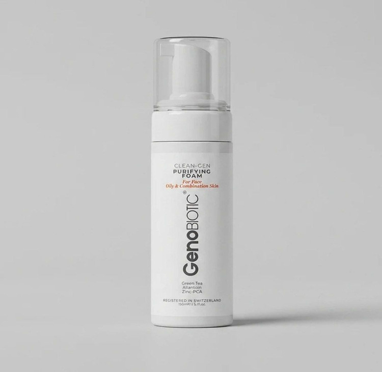 فوم شستشوی صورت ژنوبایوتیک مدل Clean-Gen Oil Control مناسب پوست چرب و مختلط حجم ۱۵۰ میلیلیتر